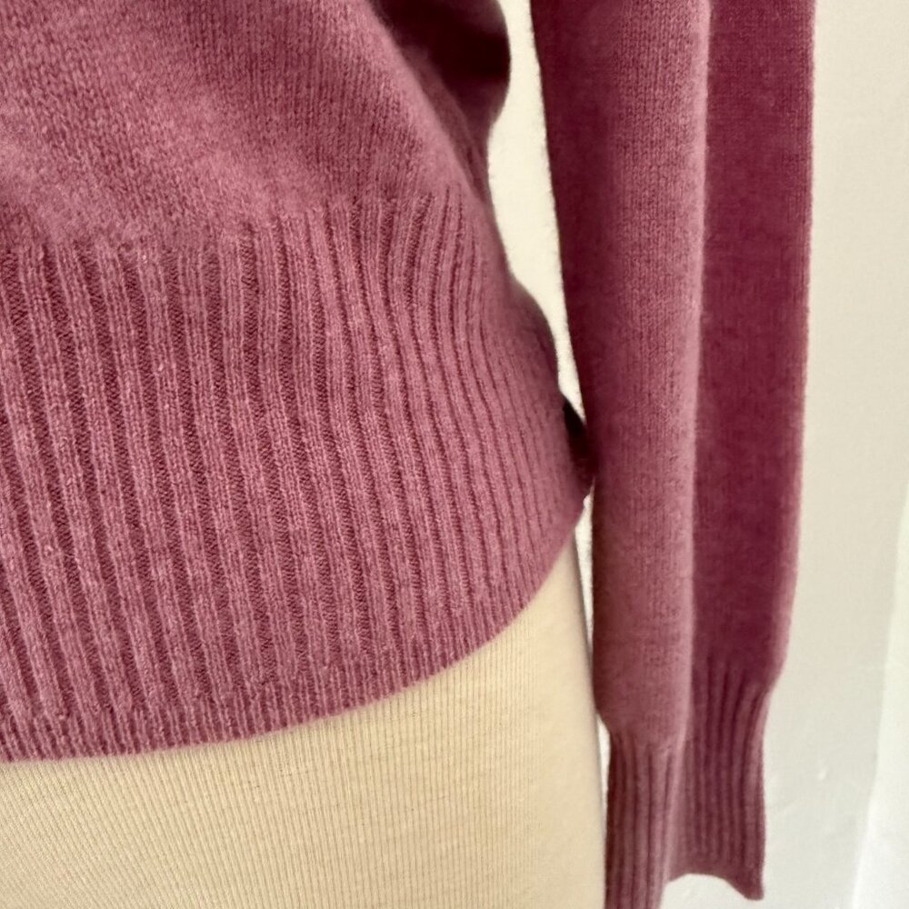 J.CREW Cashmere Shrunken Crewneck Sweater Raspberry S NWOT - Picture 6 of 10